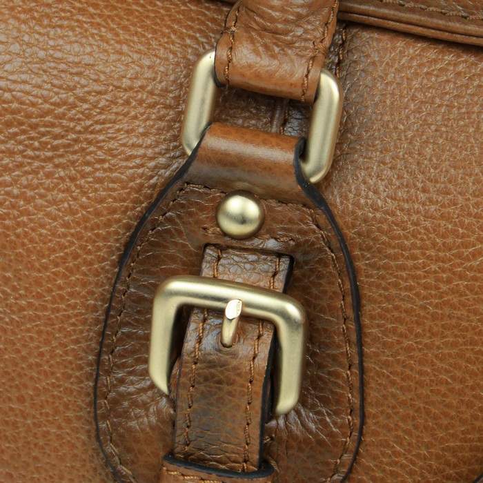 Prada Milled Leather Tote Bag - 8828 Tan