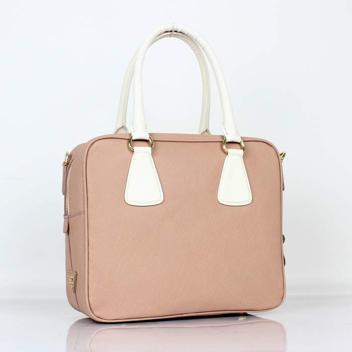 Prada Saffiano Leather Boston Bag - BL0757 Apricot
