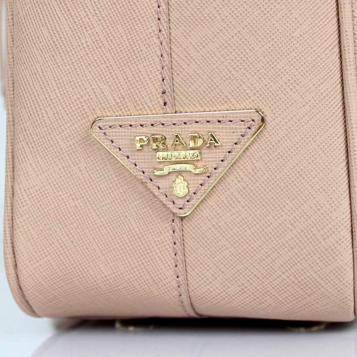 Prada Saffiano Leather Boston Bag - BL0757 Apricot - Click Image to Close