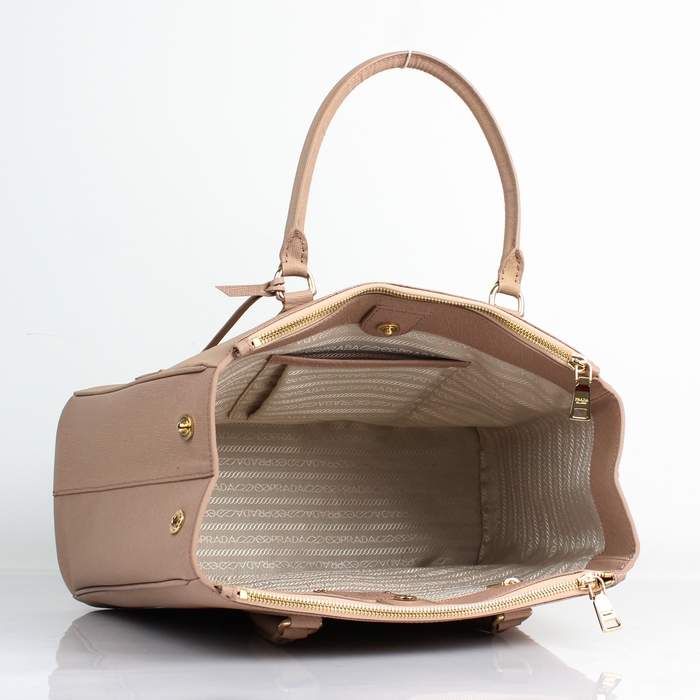 Prada 2012 Saffiano Leather Tote Bag BN1786 Apricot - Click Image to Close