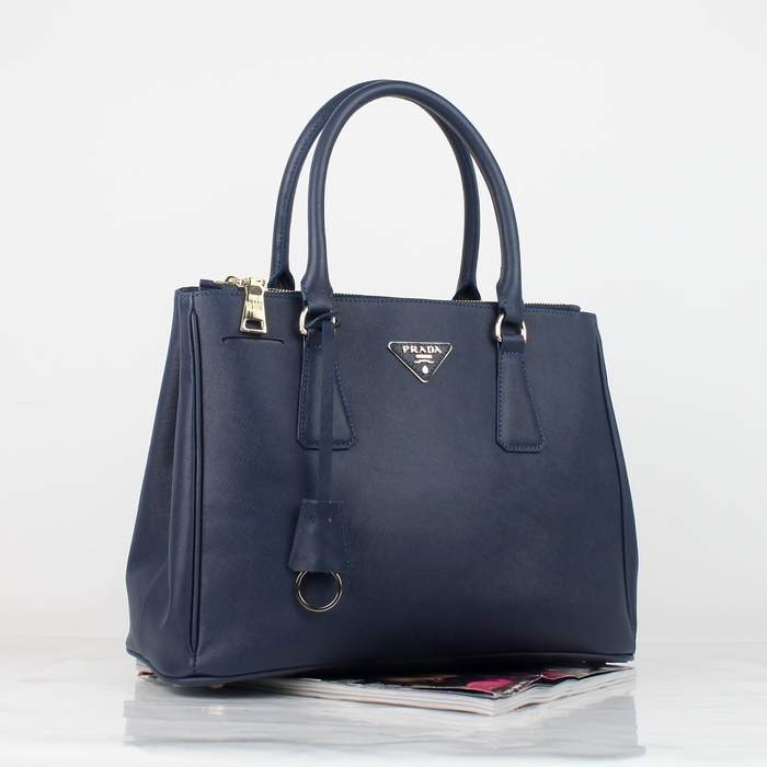 Prada 2012 Saffiano Leather Tote Bag BN1786 Blue