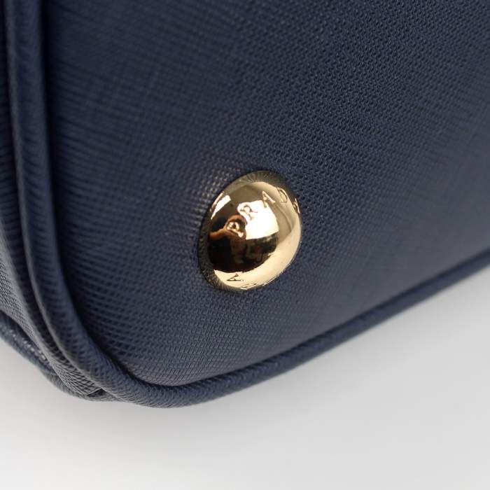 Prada 2012 Saffiano Leather Tote Bag BN1786 Blue - Click Image to Close