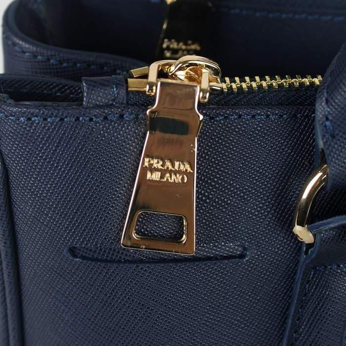 Prada 2012 Saffiano Leather Tote Bag BN1786 Blue - Click Image to Close