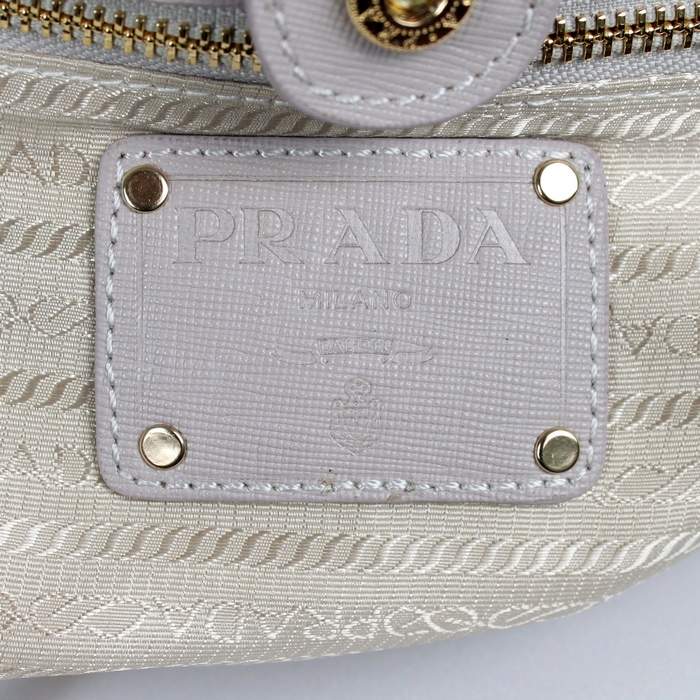 Prada 2012 Saffiano Leather Tote Bag BN1786 Offwhite - Click Image to Close
