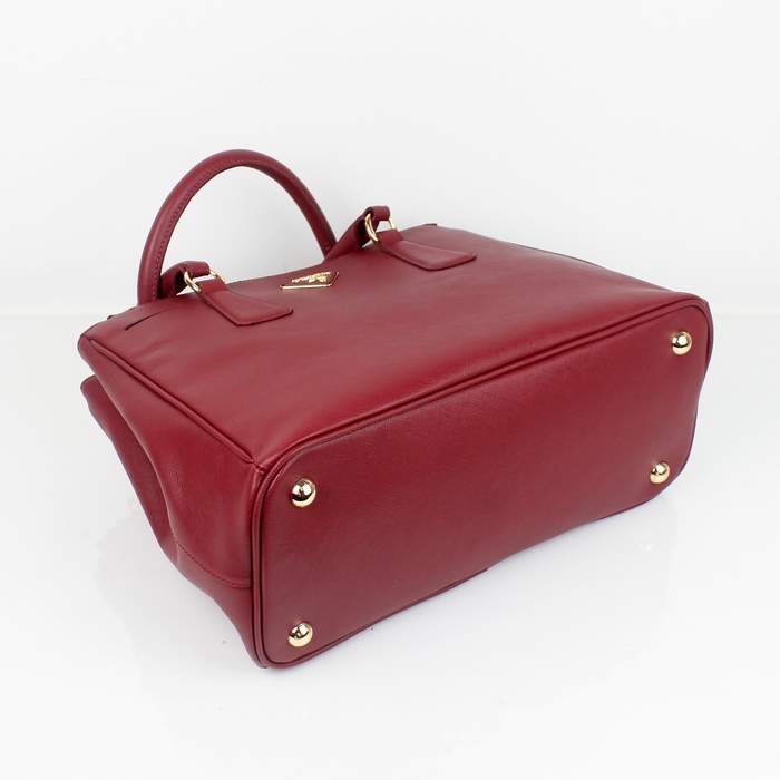 Prada 2012 Saffiano Leather Tote Bag BN1786 Red