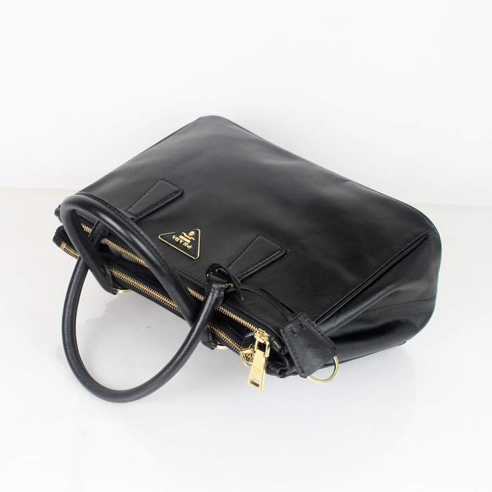 Prada Classic Saffiano Leather Medium Tote Bag - BN1801 Black - Click Image to Close