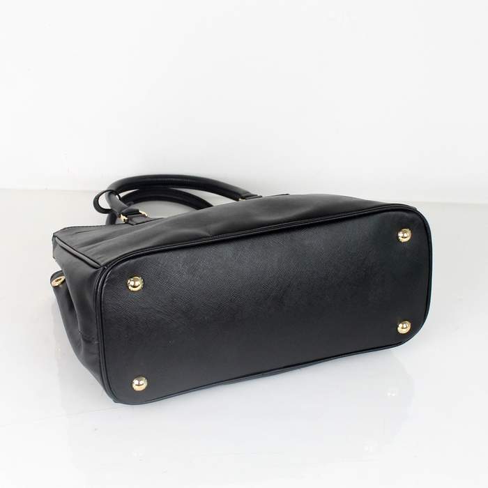 Prada Classic Saffiano Leather Medium Tote Bag - BN1801 Black - Click Image to Close
