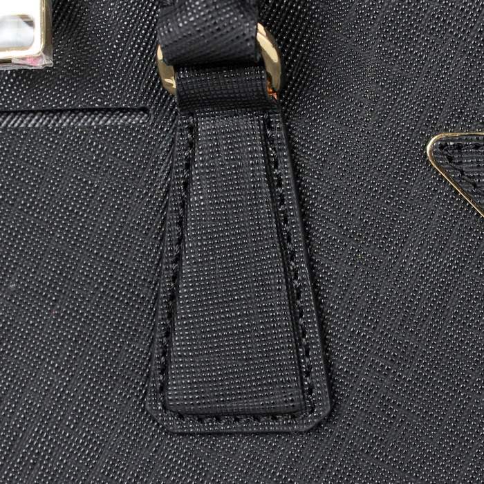 Prada mini Saffiano Calfskin Leather Totes BN2316 Black - Click Image to Close