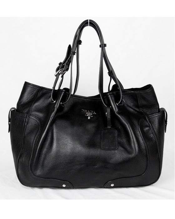 Prada Milled Leather Tote bag - 3573 Black