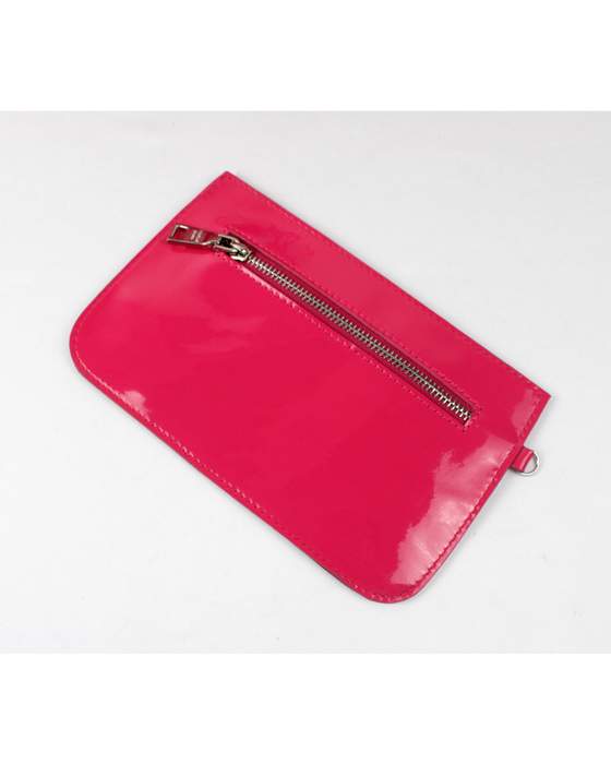 Prada  Enamelled Leather Tote Bag - 6016 Rose Red