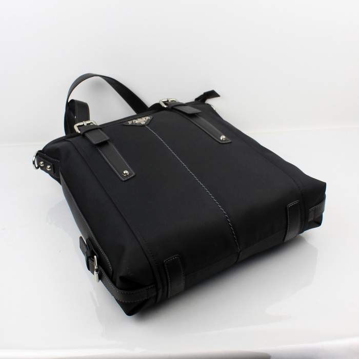 Prada Fabric Tote Bag 0010 Black - Click Image to Close