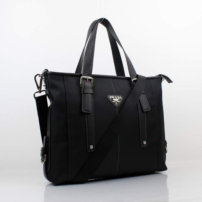 Prada Fabric Tote Bag 0011 Black