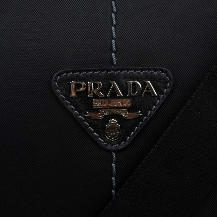 Prada Fabric Tote Bag 0011 Black - Click Image to Close