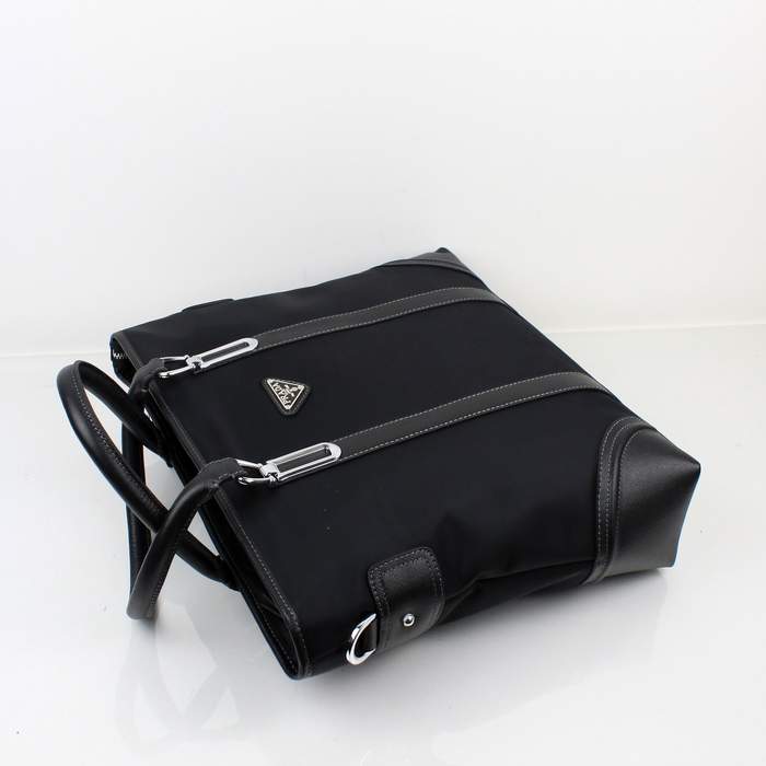 Prada Fabric Tote Bag 0012 Black - Click Image to Close