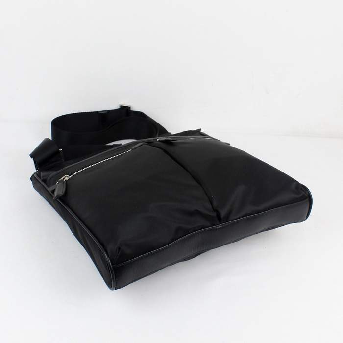Prada Vela Fabric Messenger Bag BT0220 Black - Click Image to Close