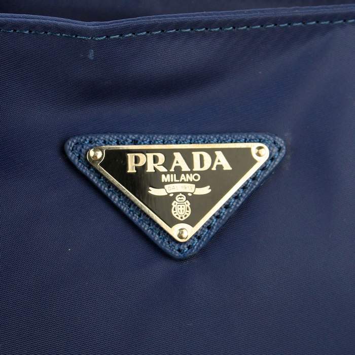 Prada Vela Fabric Messenger Bag BT0220 Blue - Click Image to Close