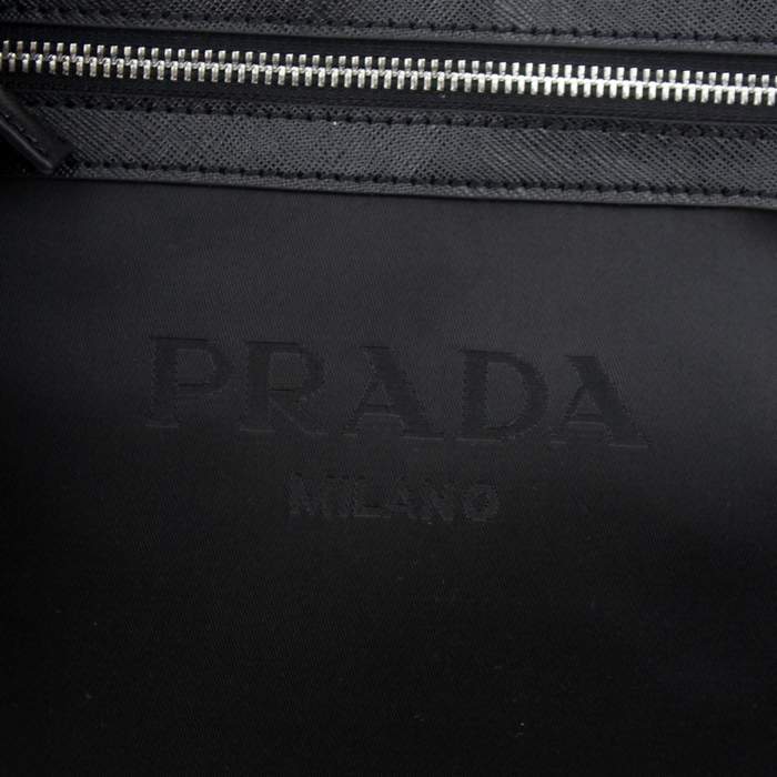 Prada Vela Fabric Messenger Bag BT0221 Black - Click Image to Close