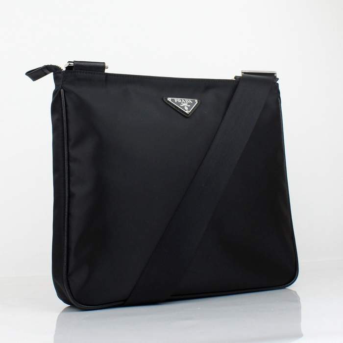 Prada Vela Fabric Messenger Bag BT0251 Black - Click Image to Close