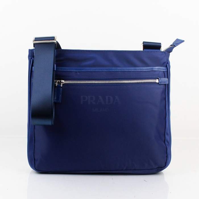 Prada Vela Fabric Messenger Bag BT0251 Blue