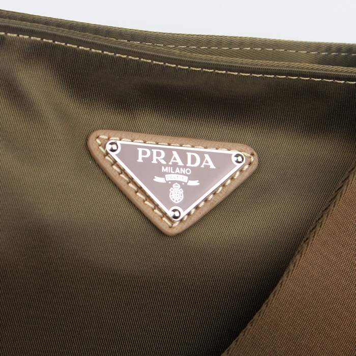Prada Vela Fabric Messenger Bag BT0251 Coffee - Click Image to Close