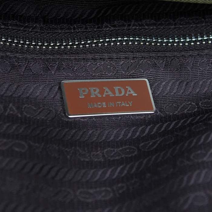 Prada Vela Fabric Messenger Bag BT0251 Coffee - Click Image to Close