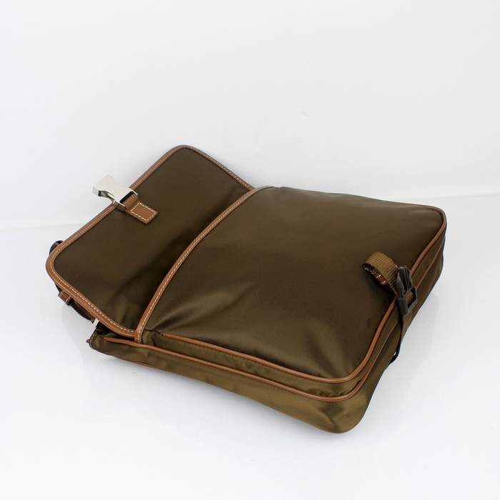 Prada Vela Fabric Messenger Bag BT0269 Coffee