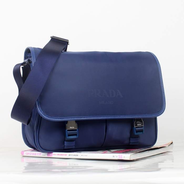 Prada Men's Sling Bag 0768 Blue