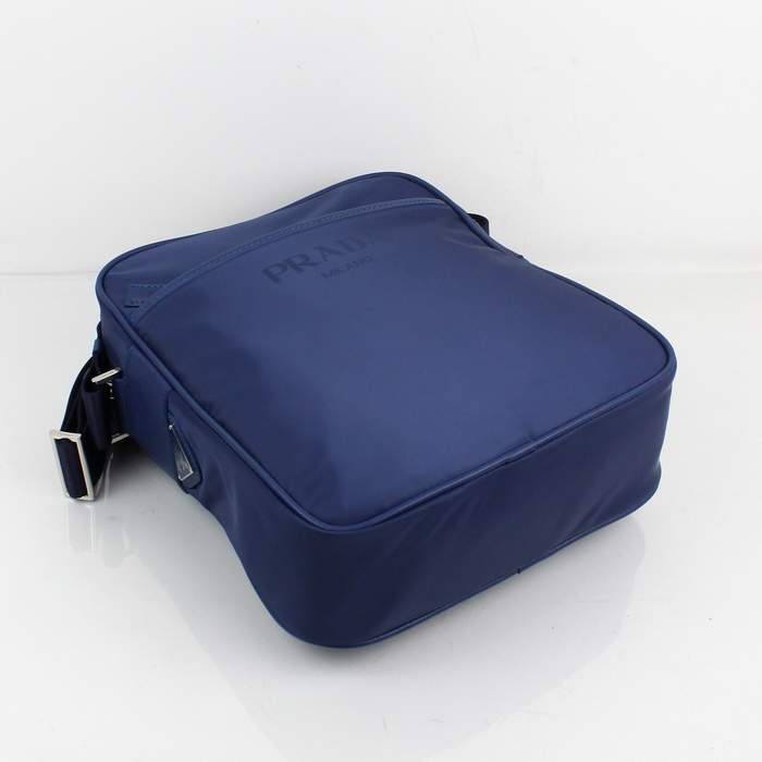 Prada Vela Fabric Hobo Bag BT0795 Blue - Click Image to Close