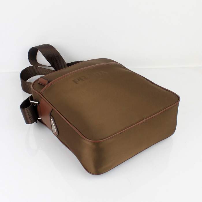 Prada Vela Fabric Hobo Bag BT0795 Brown