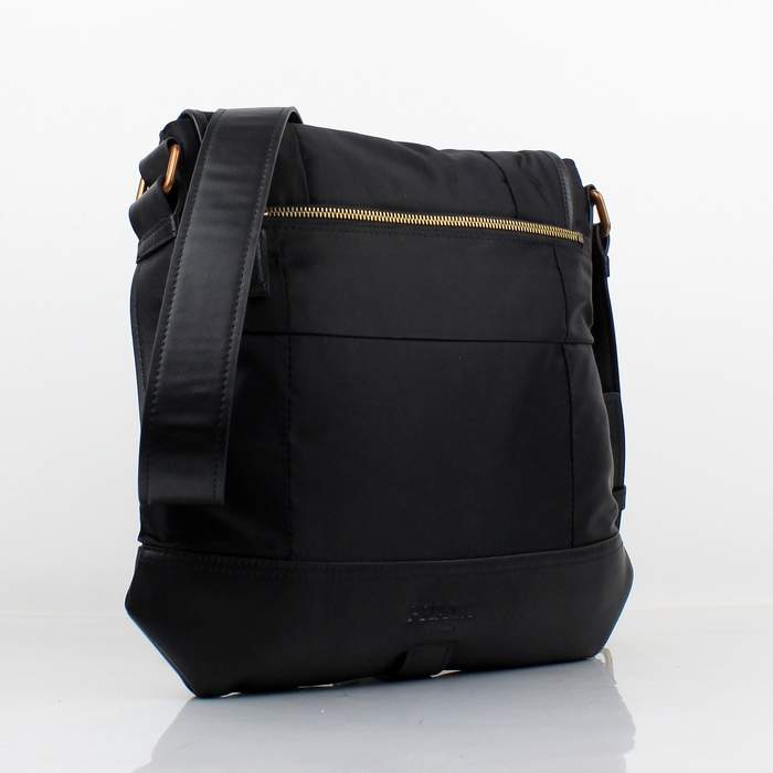 Prada Vela Fabric Flap Bag VA0827 Black - Click Image to Close