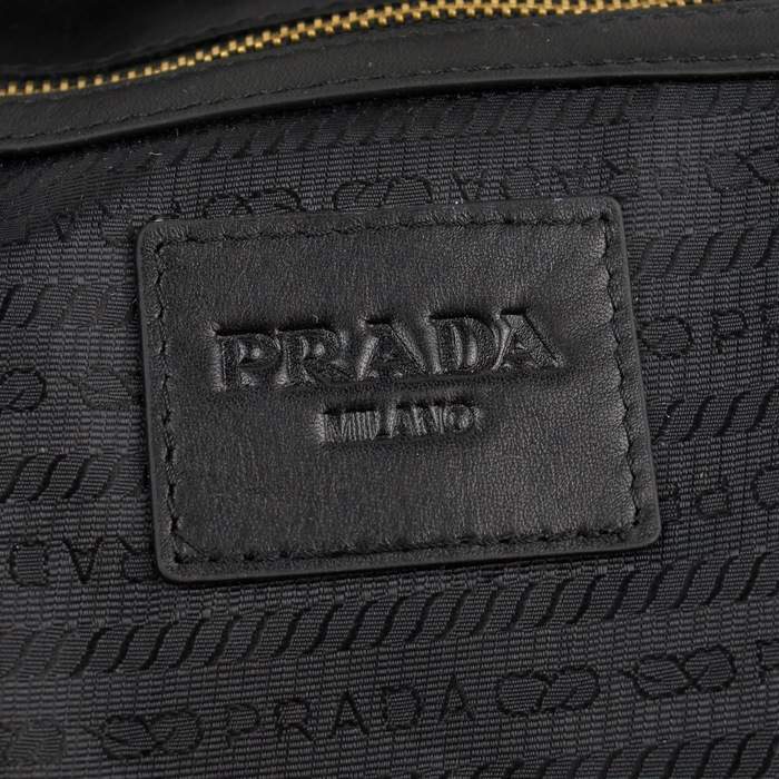Prada Vela Fabric Flap Bag VA0827 Black