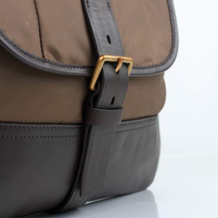 Prada Vela Fabric Flap Bag VA0827 Brown - Click Image to Close