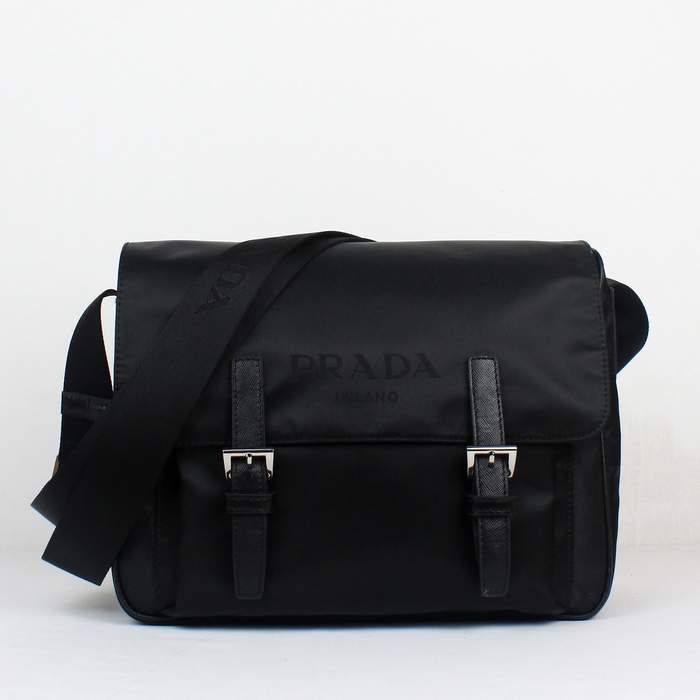 Prada Vela Flap Bag BT6671 Black