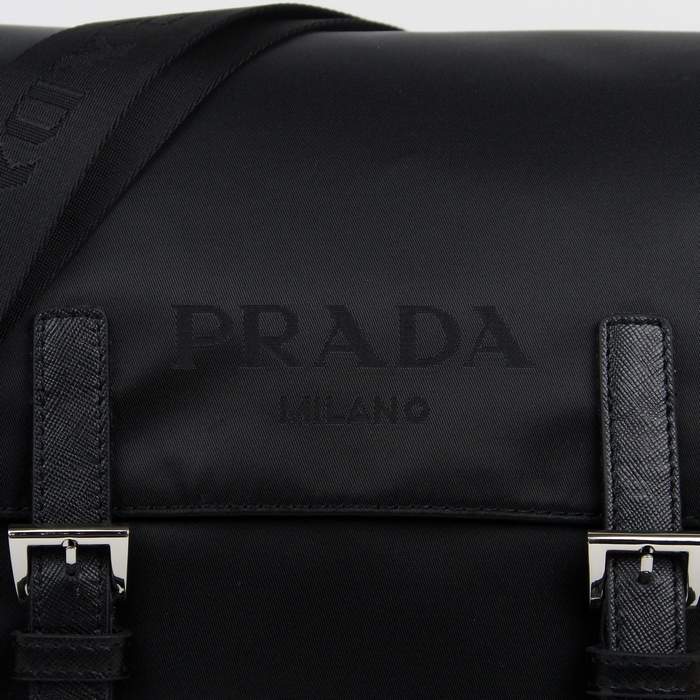 Prada Vela Flap Bag BT6671 Black