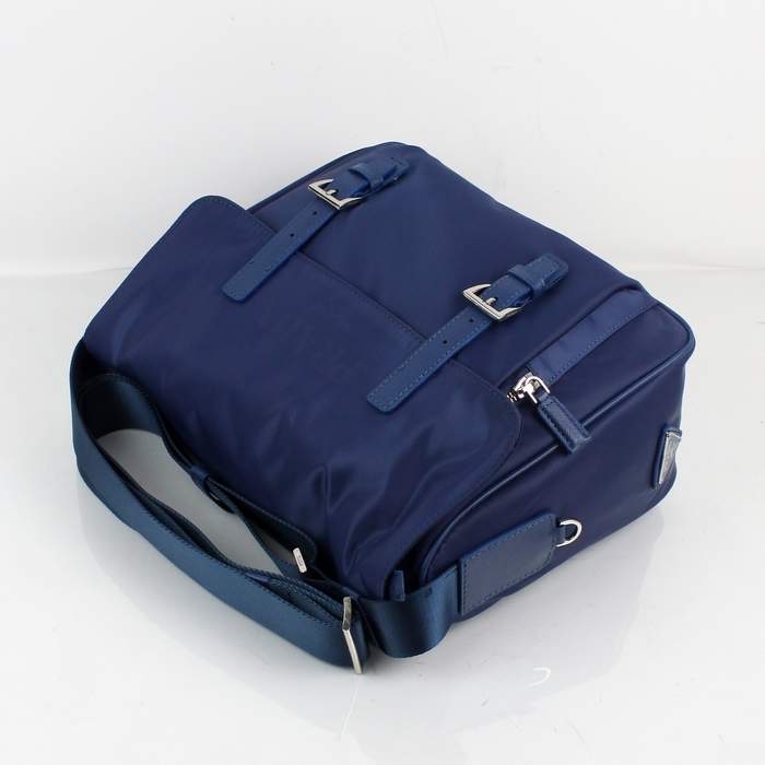 Prada Vela Flap Bag BT6671 Blue