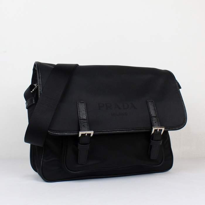 Prada Vela Flap Bag BT9810 Black