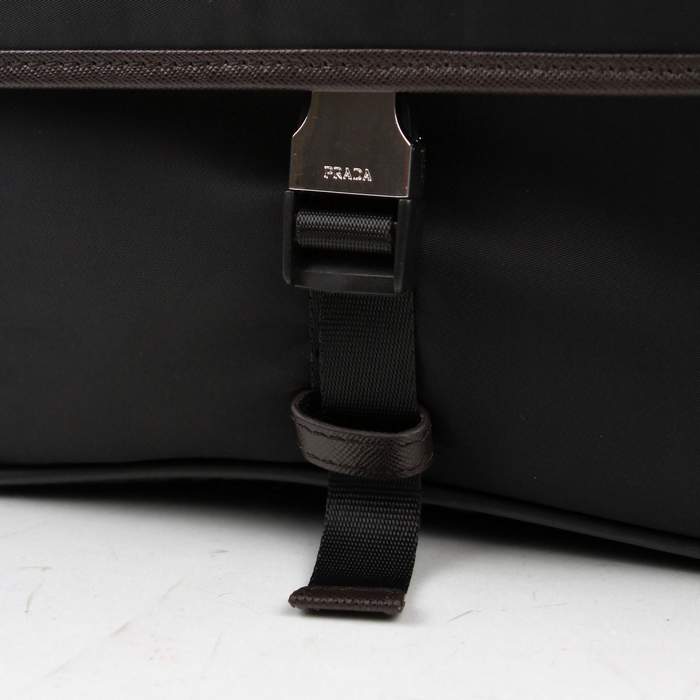 Prada Fabric Messenger Bag V166P Black