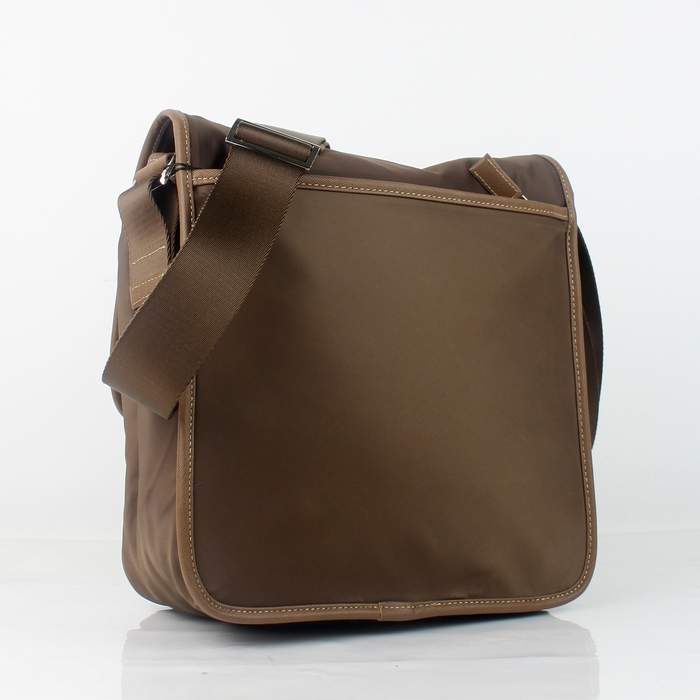 Prada Fabric Messenger Bag V166 Coffee