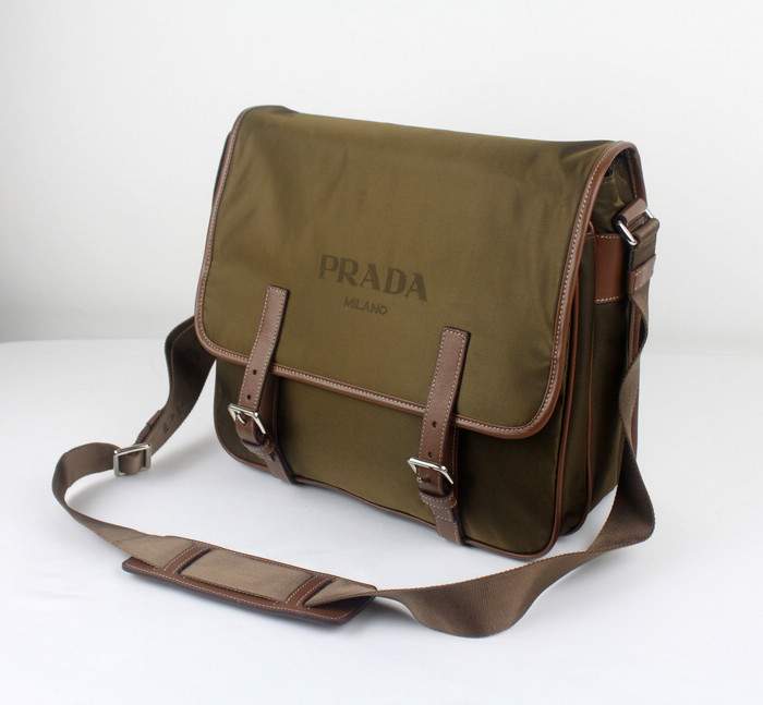 Prada VA0652 Fabric Bag Khaki