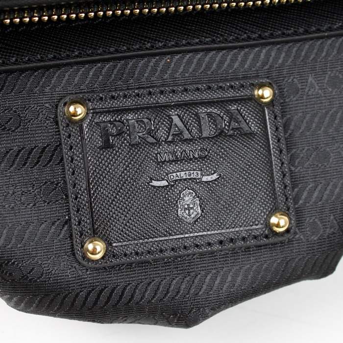 Prada Black Canvas Tote Bag VA0852 - Click Image to Close