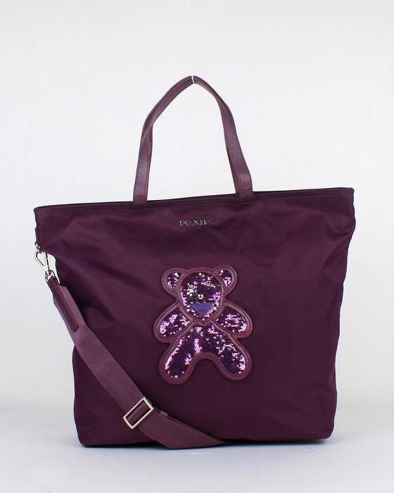Prada Tote Bags Nylon 6038K Purple