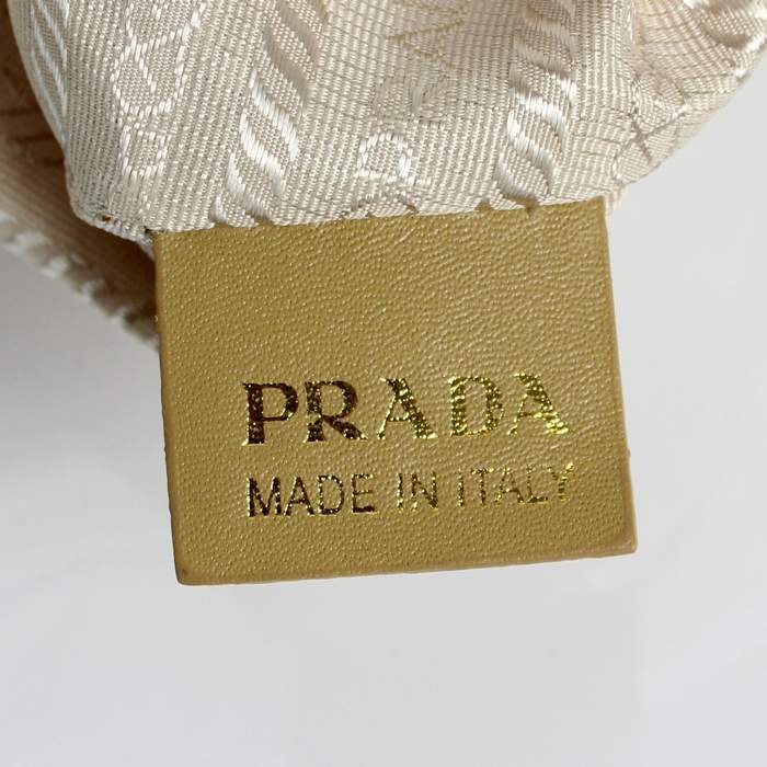 Prada Gaufre Fabric Top Handle Bag BN1336A Apricot - Click Image to Close