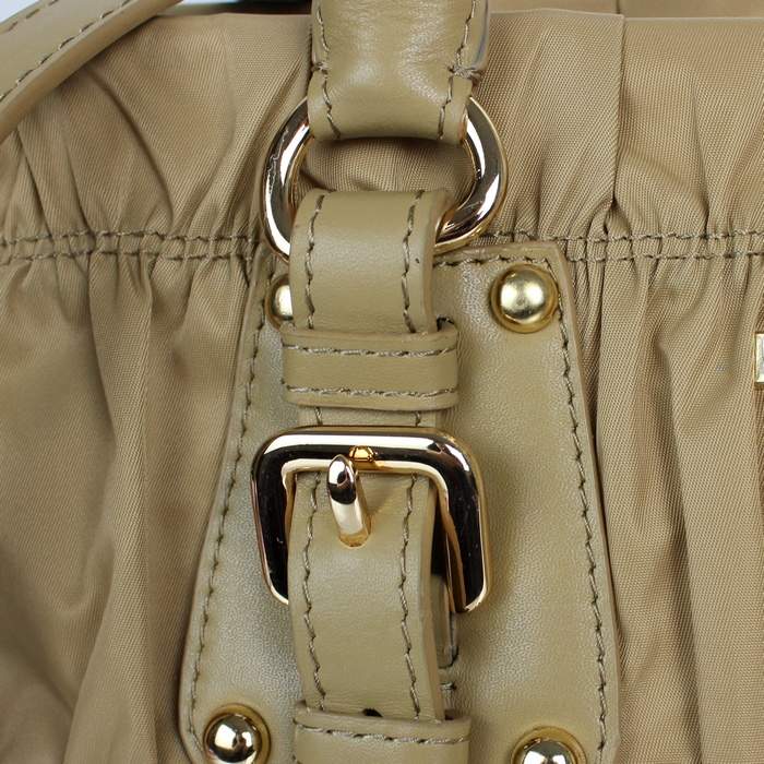 Prada Gaufre Fabric Top Handle Bag BN1336A Apricot