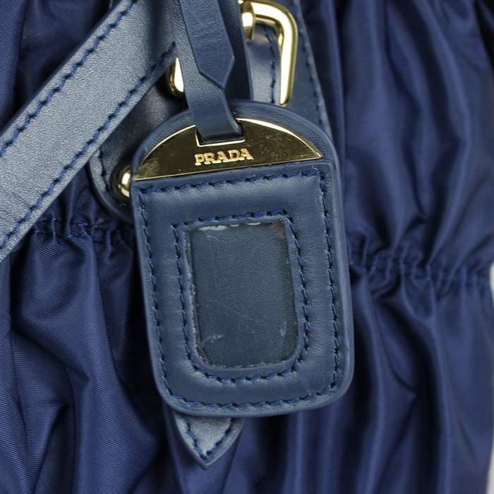 Prada Gaufre Fabric Top Handle Bag BN1336A Blue