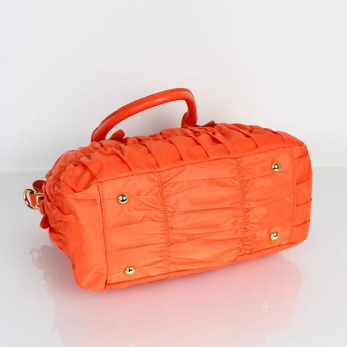 Prada Gaufre Fabric Top Handle Bag BN1336A Orange - Click Image to Close