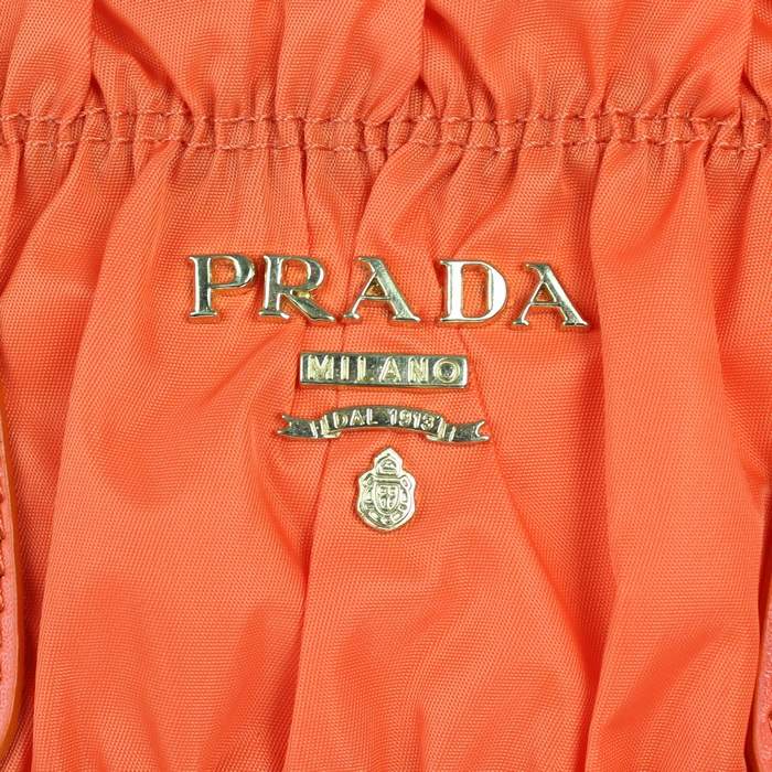 Prada Gaufre Fabric Top Handle Bag BN1336A Orange