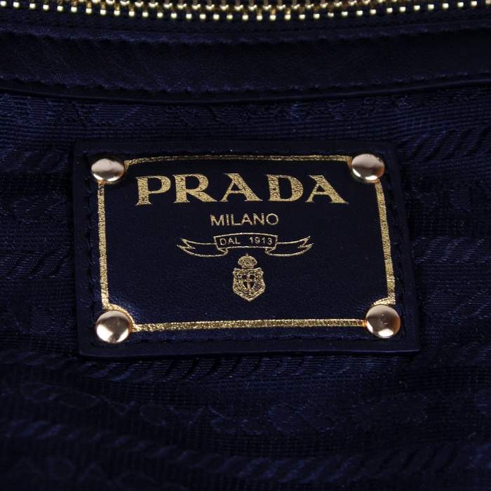 Prada Gaufre Fabric Top Handle Bag BN1336 Black