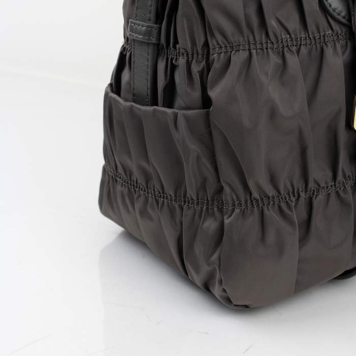 Prada Gaufre Fabric Top Handle Bag BN1336 Grey