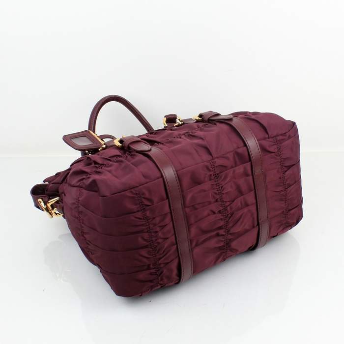 Prada Gaufre Fabric Top Handle Bag BN1336 Red