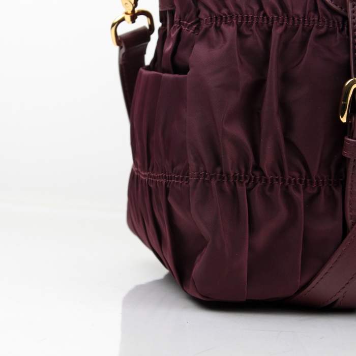 Prada Gaufre Fabric Top Handle Bag BN1336 Red